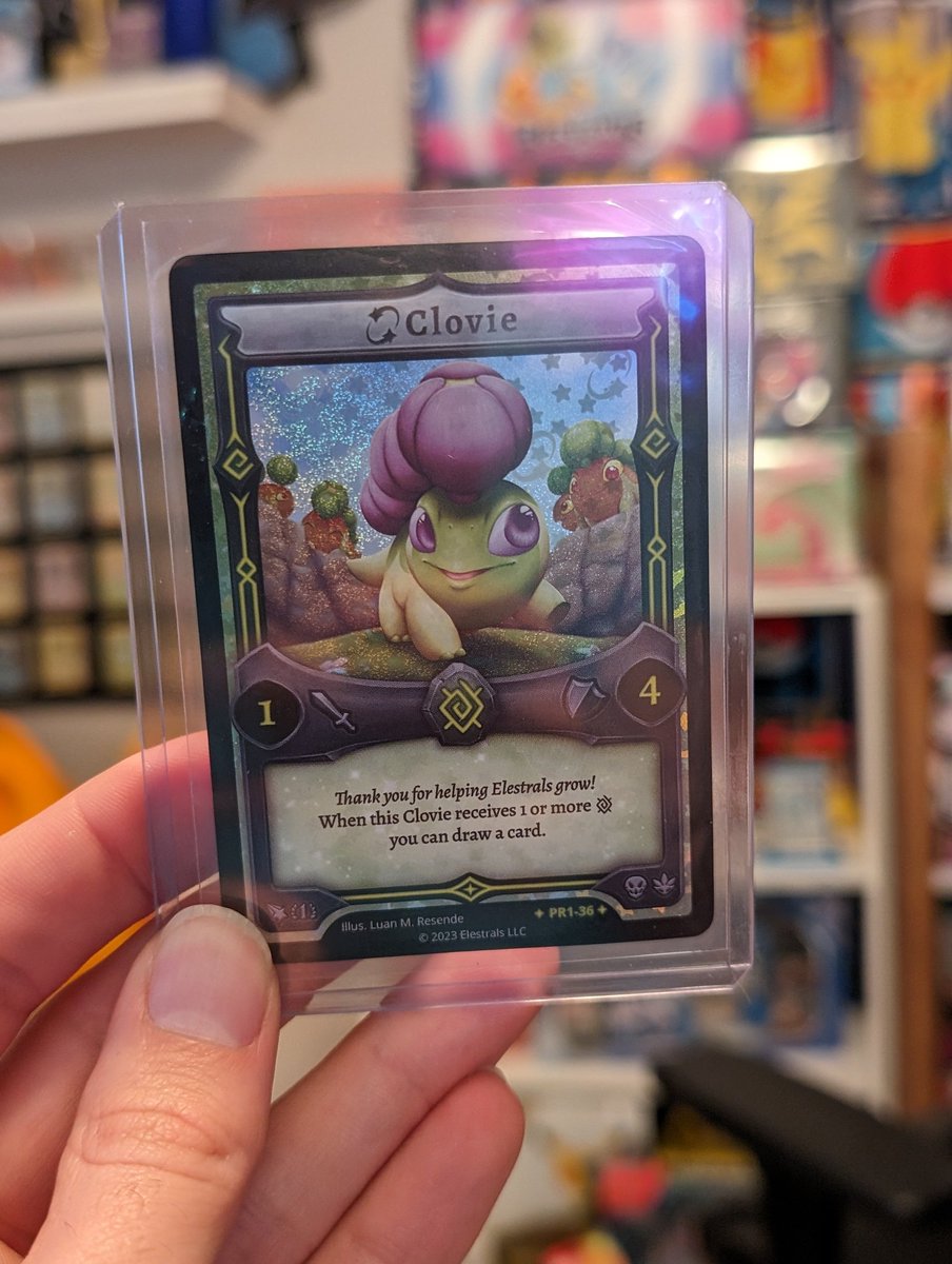 💫 GIVEAWAY 💫 Shoutout to @paladincards20 for hooking us up with this gorgeous LGS-exclusive STELLAR Clovie @Elestrals card! We have a couple extras so we're going to give one away! To enter: 1️⃣ Follow @paladincards20 & @OneSPlays 2️⃣ Repost this post