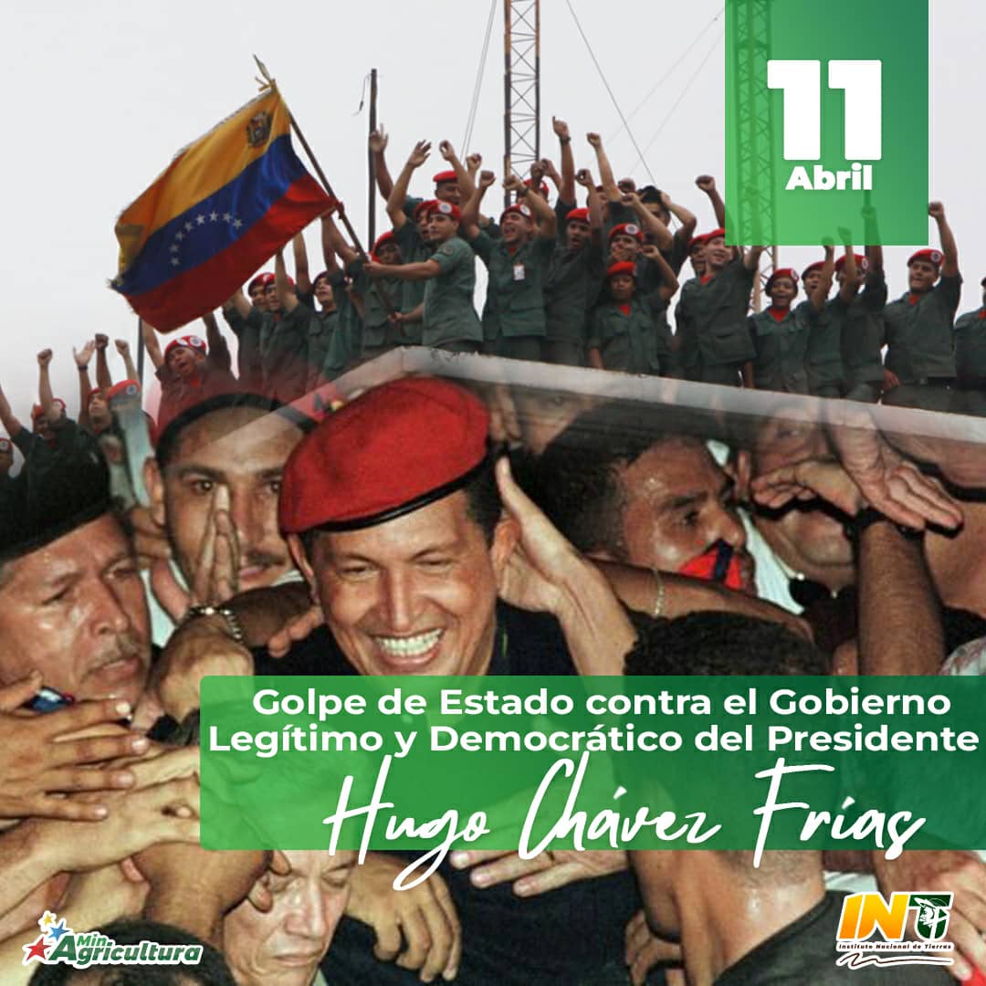 #Efeméride | El 11 de abril de 2002, sectores de derecha nacionales apoyadas por gobiernos extranjeros ejecutaron un Golpe de Estado contra el presidente legítimo Hugo Chávez Frías