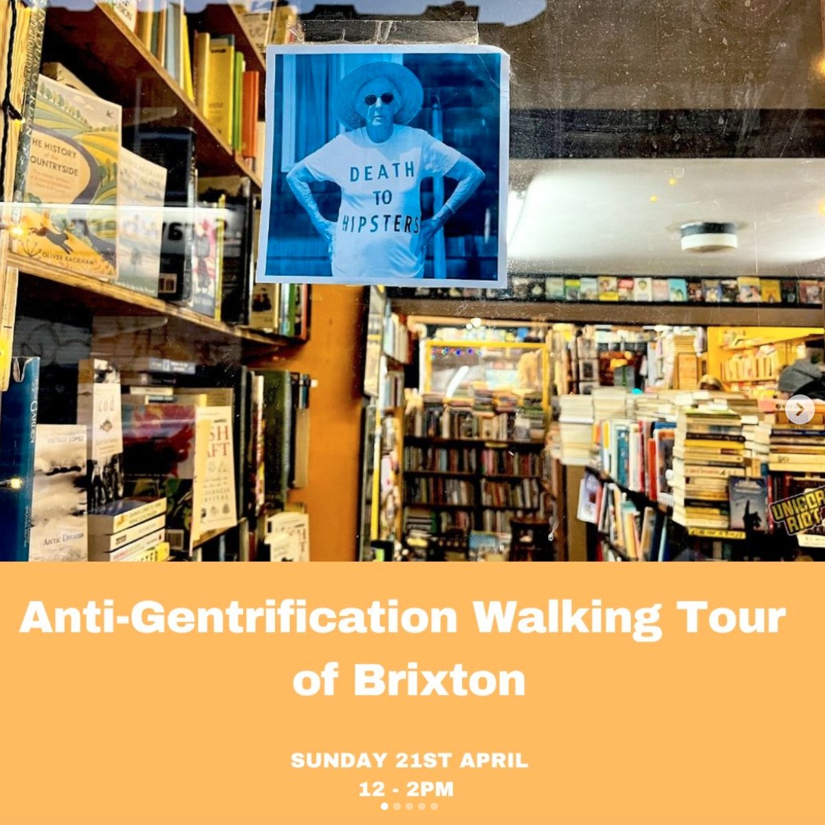 Anti-gentrification Walking Tour of Brixton with @maydayrooms 👉Sunday 21st April, 12-2pm 👉Meet Windrush Square outside the Ritzy