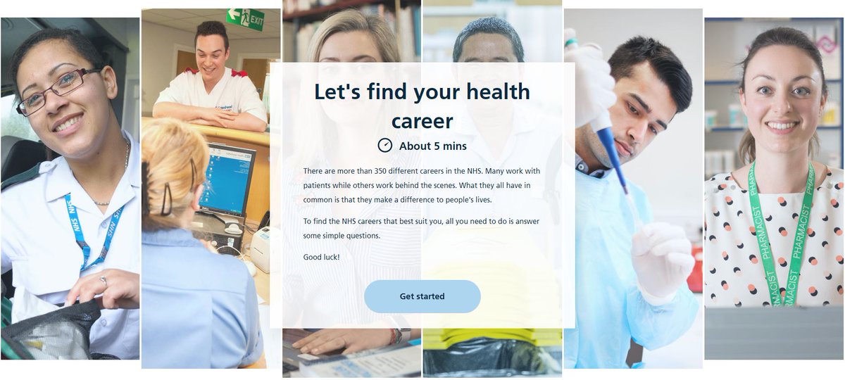 The NHS has more than 350 careers. Finding the right one can be pretty overwhelming, and you might not know where to start. ⏰ Why not take 5 minutes out of your day and try the NHS careers quiz? You’ll find a careers best suited to you. healthcareers.nhs.uk/FindYourCareer