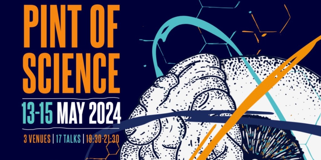 The annual public engagement festival Pint of Science is on 13-15 May in Coventry! Events at three venues @1millstreet, @TwistedBarrel, The Graduate Dirty Duck. Come for a pint🍺, talks🎤, join games & win a prize🎉! Link for talk info & ticket sales ow.ly/yI1W50Re7oS.