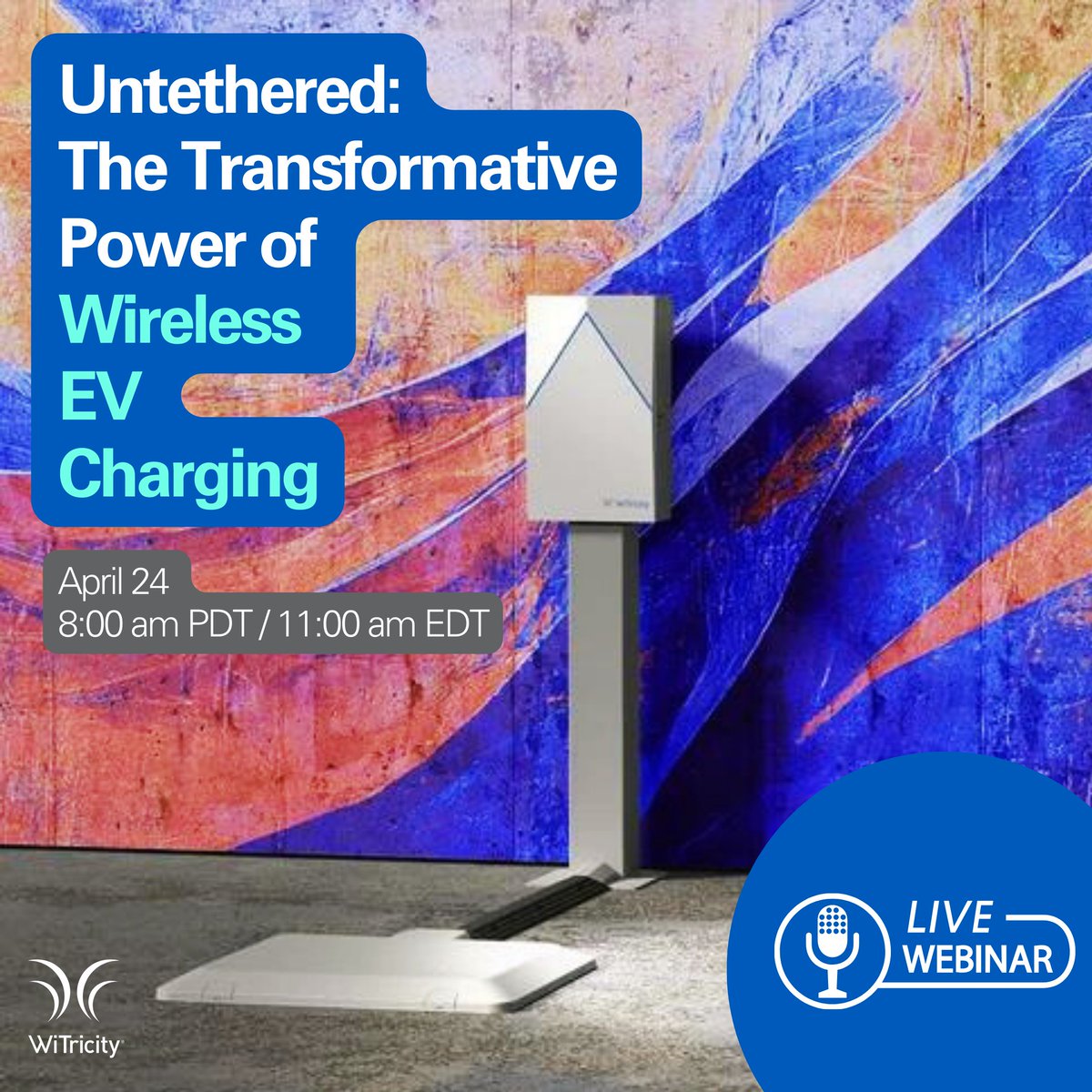 🚫🔌Cut the cords and charge up your future! Join WiTricity CEO @alexgruzen and moderator Pamposh Zutshi for Untethered: The Transformative Power of Wireless EV Charging webinar. Say goodbye to tangled wires! ⚡ Sign up now: info.witricity.com/transformative…
#WirelessCharging #LiveWebinar