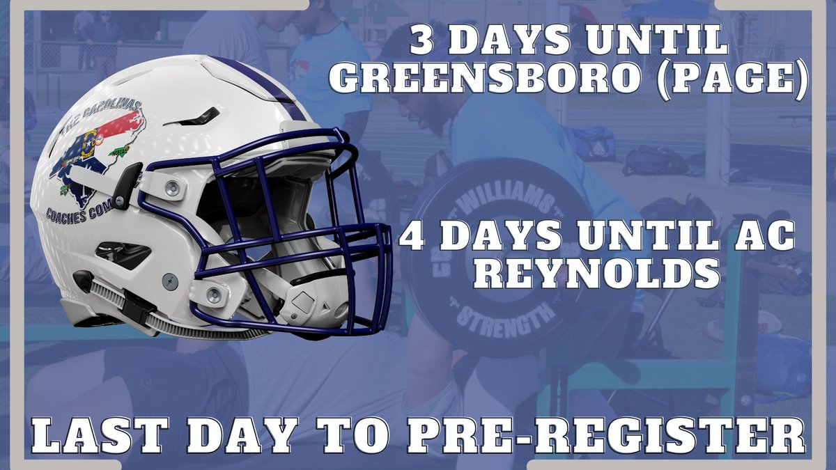 Make sure you Pre-Register today!!!! @NCCoachesAssn