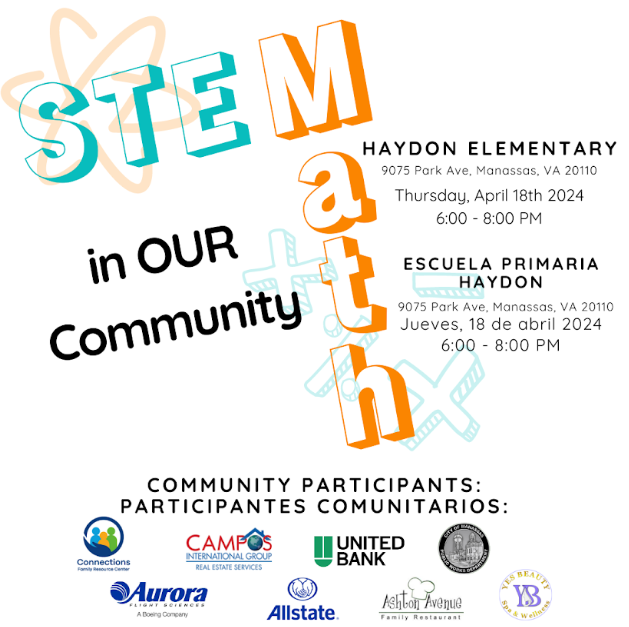 One week to go until Math and STEM Night in OUR Community at Haydon Elementary School. Come out to see our awesome electric buses, insanely cool robots and so much more!