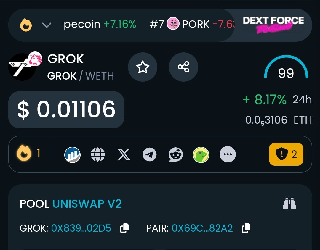 Name another coin that consistently hold the #1 spot on Dextools' hot pairs list for months? Just asking for a friend!
#GROK 🔥🔥🔥