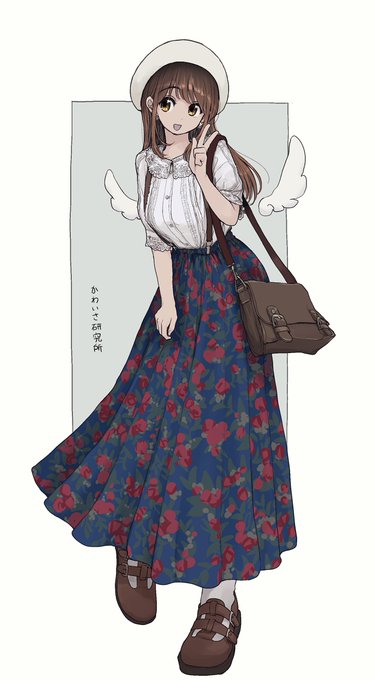 「blue skirt long skirt」 illustration images(Latest)