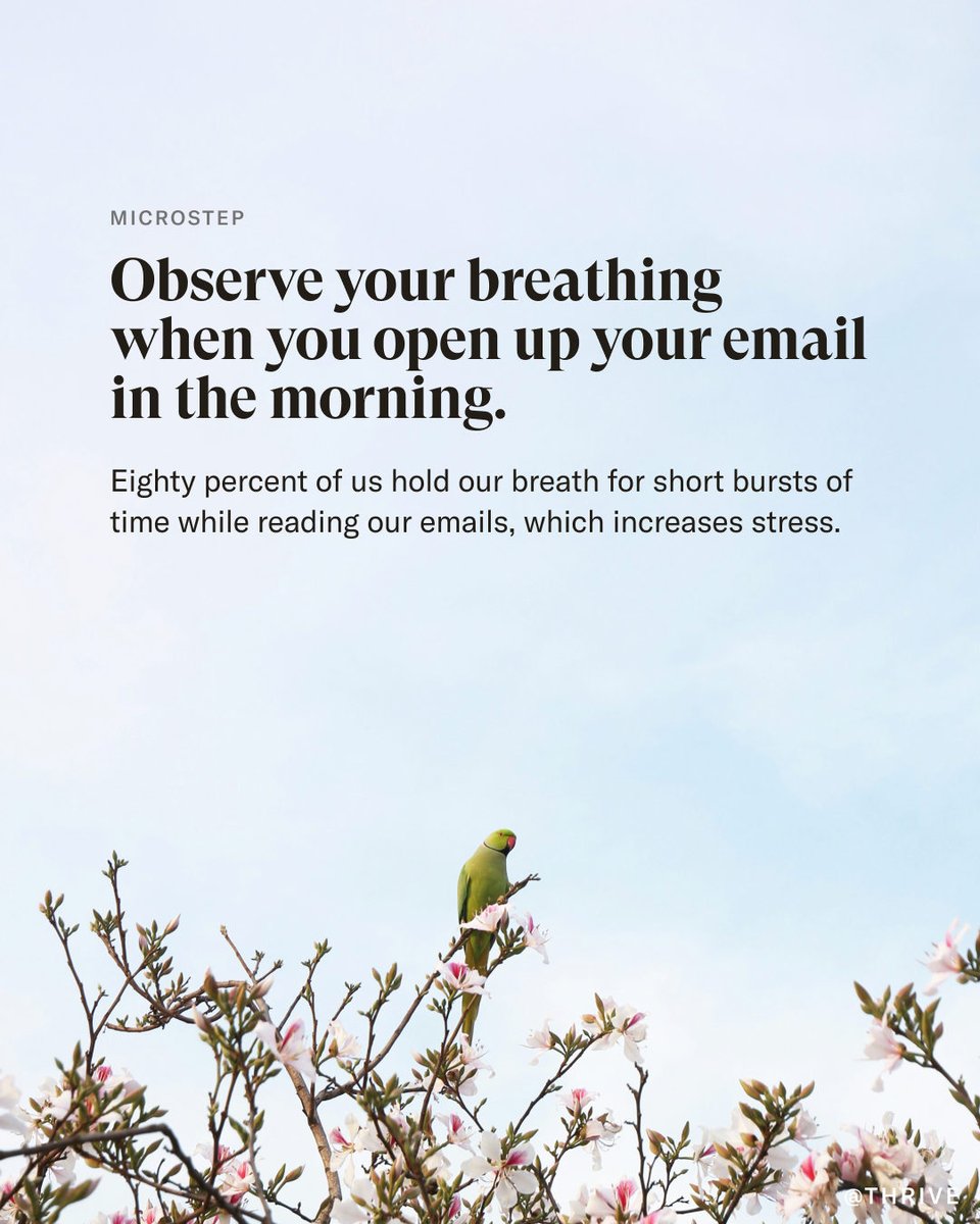 Checking your email could be leaving you breathless — and you may not even realize it. The good news is, this #Microstep can help you remember to breathe when you open your inbox in the morning.