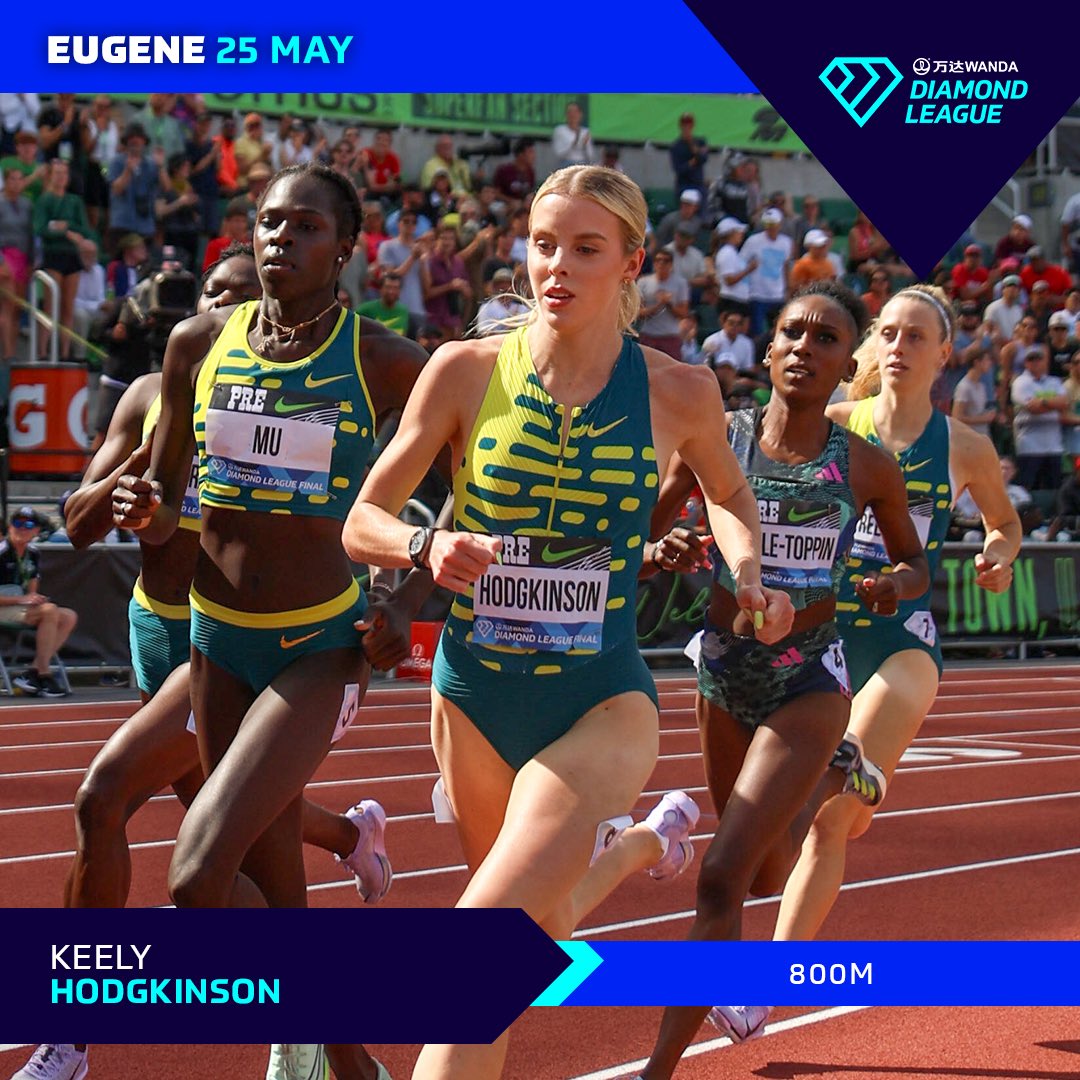 HUGE 🙌 The ultimate face off will take place between @athiiing, Mary Moraa & @keelyhodgkinson at @nikepreclassic 🇺🇸 over 800m 🚀 #DiamondLeague 💎 #EugeneDL