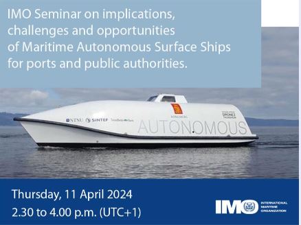 Watch live, IMO Seminar on the challenges and opportunities of Maritime Autonomous Surface Ships.
Watch here: tinyurl.com/32jndw4h 
#AutonomousShips #Facilitation