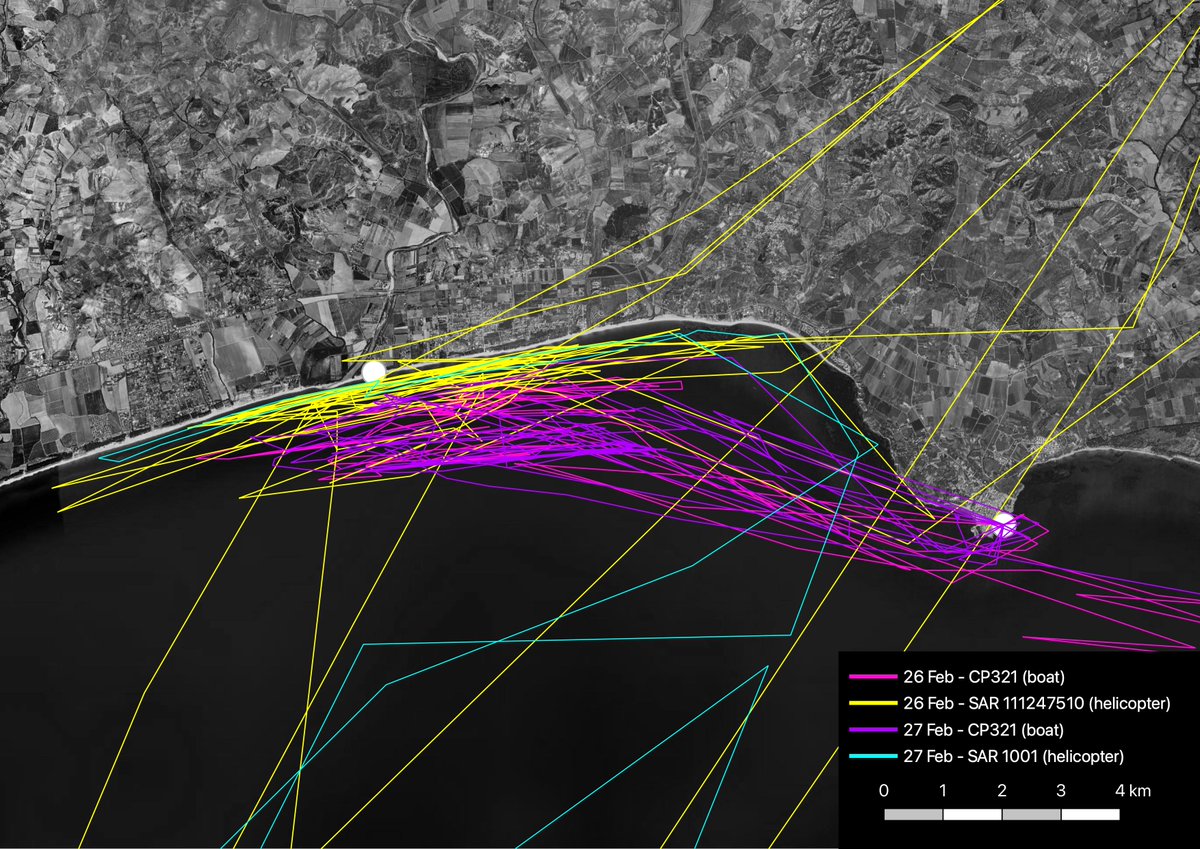 Creating some maps for @bash_deeb and I's workshop at #ijf24 in Perugia on investigating migrant shipwrecks. Among other points, we'll cover how to: ▫️ Use/find Navtex + InmarSat comms ▫️ ID boats w/ satellite imagery ▫️ Make the most of AIS/ADSB data journalismfestival.com/programme/2024…