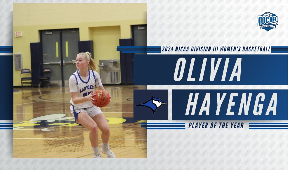 🏆🏆𝙁𝙤𝙧 𝙩𝙝𝙚 𝙨𝙚𝙘𝙤𝙣𝙙 𝙨𝙩𝙧𝙖𝙞𝙜𝙝𝙩 𝙮𝙚𝙖𝙧... @MinnesotaWest sophomore Olivia Hayenga is the 2024 #NJCAABasketball DIII Women's Player of the Year after leading the Lady Jays to its first national title! Full Release | njcaa.org/sports/wbkb/20…