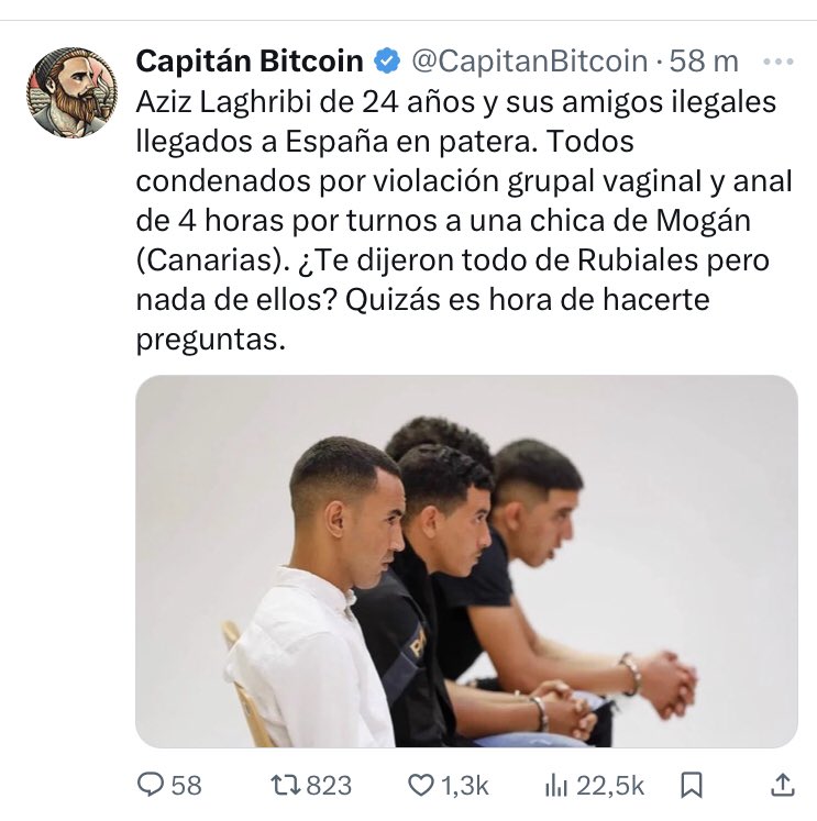 sueciasski's tweet photo. #ULTIMAHORA #URGENTE Hilo de #inmigrantes ilegales #violadores #asesinos #pederastas #ladrones #okupas que suponen el 90% de estos delitos en #España según la #policía.
El gobierno de #Sanchez afirma que los #españoles son los mayores criminales. https://t.co/uQbozCYeyD