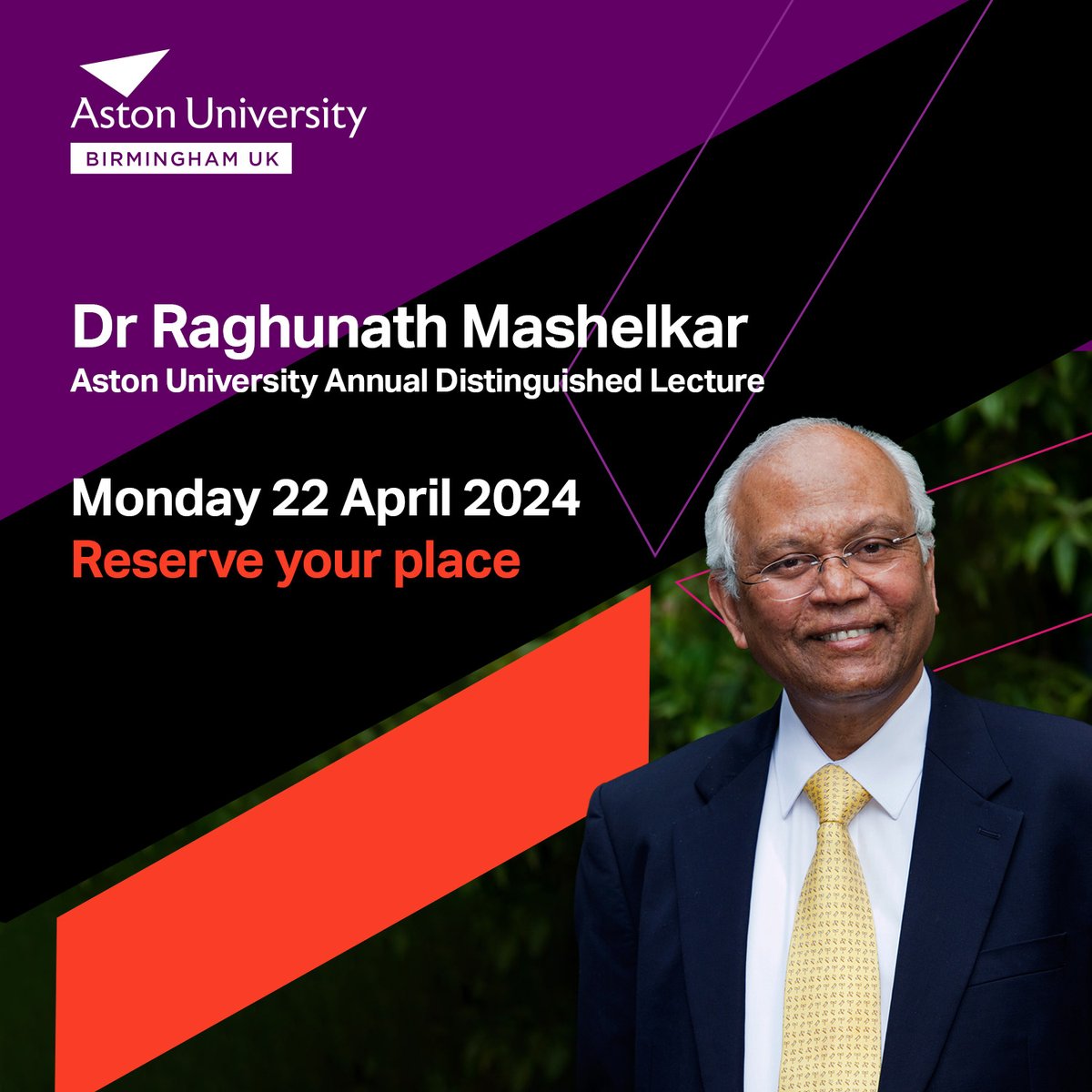 👨‍🔬Renowned science leader Professor Raghunath Mashelkar to deliver a Distinguished Lecture. A storied career: 🇮🇳 former Director General of the Indian Council of Scientific and Industrial Research. 🏆winner of USA Business Week ‘Stars of Asia’ award. tinyurl.com/465jdds8