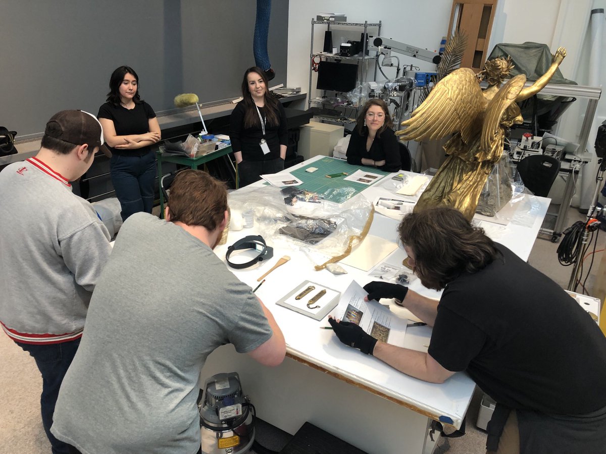 DavidStritt's tweet photo. Huge thanks to the art conservation team @ToledoMuseum⁩… the work these folks do is incredible, fascinating, meticulous, and any number of other adjectives. What a field trip. ⁦@ohionorthern⁩ ⁦@ONUHumanities⁩ ⁦@ONUArtandDesign⁩ ⁦@onuhpg⁩ https://t.co/S89CUsVrOH