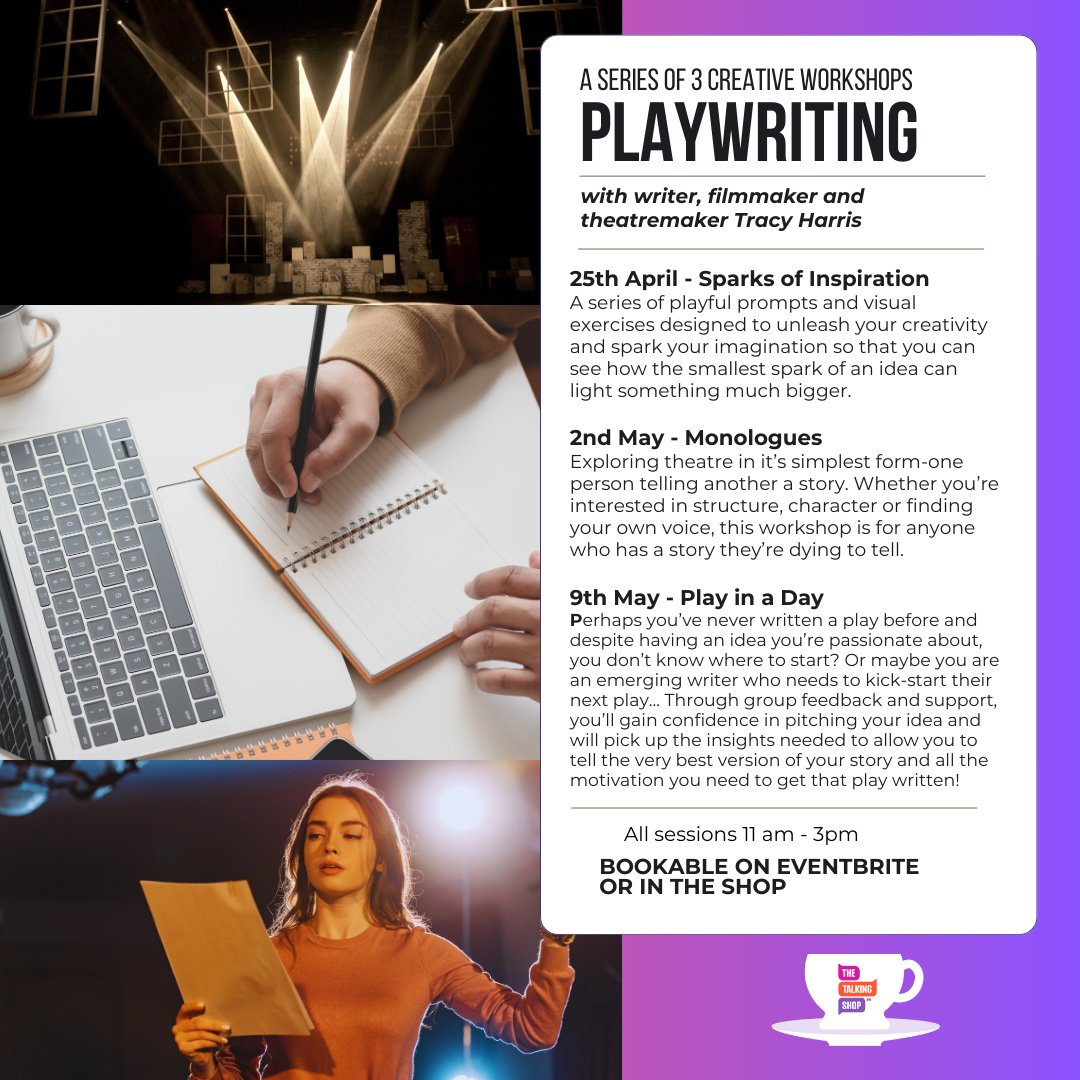 Playwriting with Tracy Harris We're delighted to announce our new series of free writing workshops perfect for experienced playwrights and newbies to theatre! Everyone is welcome. Bookable via our eventbrite: eventbrite.co.uk/.../omidaze-pr…... #EveryonesInvited #Blackwood @tracybright