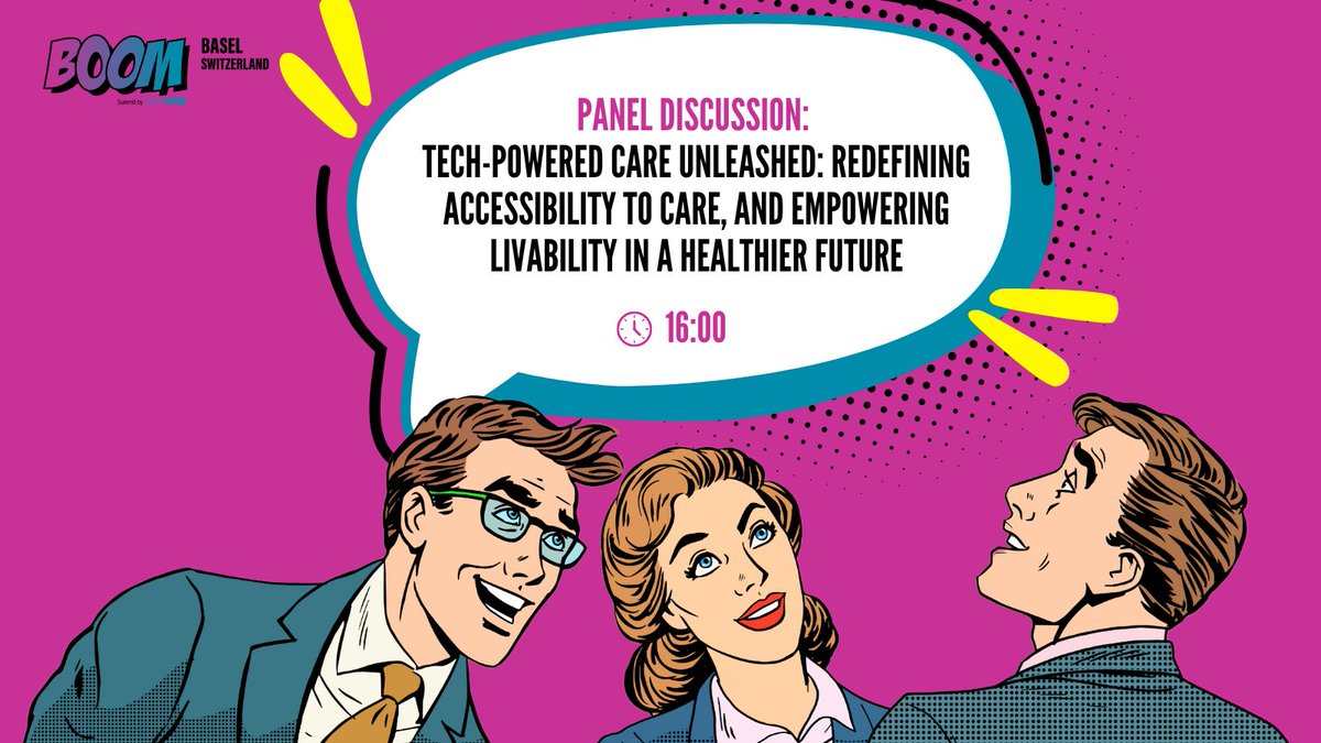 🗣️Don't miss the insightful panel discussion 'Tech-Powered Care Unleashed: Redefining Accessibility to Care.' Led by moderator Julie Cheu @Novartis, featuring experts @IsabelleCWidmer, @brianwong_, Ventsislav Dobrev, and @SaraSberg. Join the conversation! #BOOM2024 #healthtech