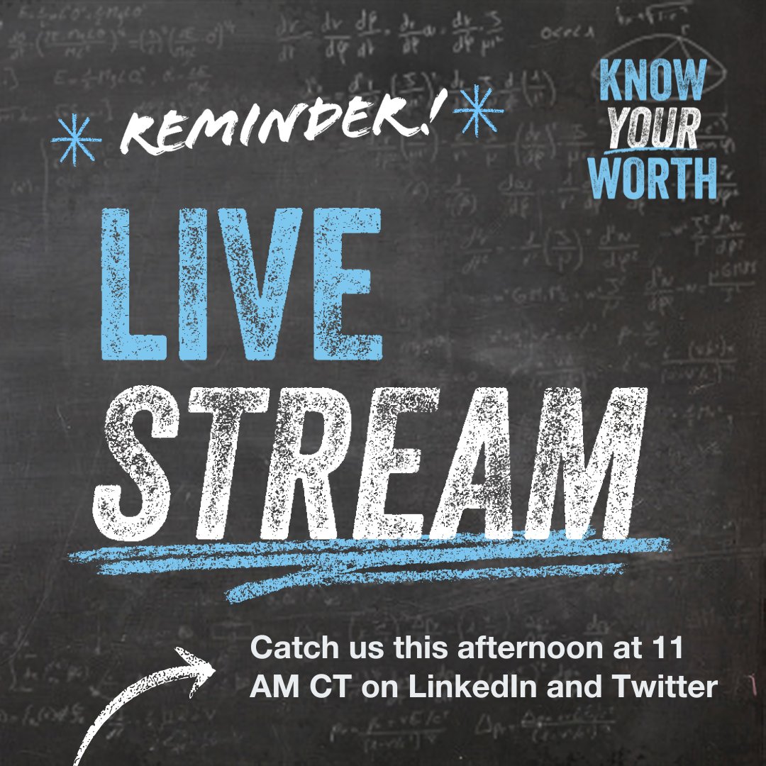 Today is the launch of the Know Your Worth livestream! Join us on LinkedIn and Twitter at 11 AM CT so you don't miss this discussion of the biggest stories and trends in the M&A world with Michael Belluomini and Jeff Harris.