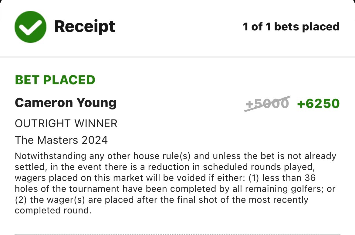 Welp, I gotta rep the 914 so add Cameron Young to my card @DKSportsbook!  Had a boost to use which was a nice bonus. #DKPartner #YearOfTheCamerons