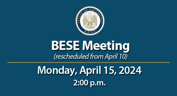 MEETING NOTICE: the postponed BESE Meeting originally scheduled for April 10 has been rescheduled for Monday, April 15, 2024 at 2:00 p.m. Agenda: go.boarddocs.com/la/bese/Board.… #laed