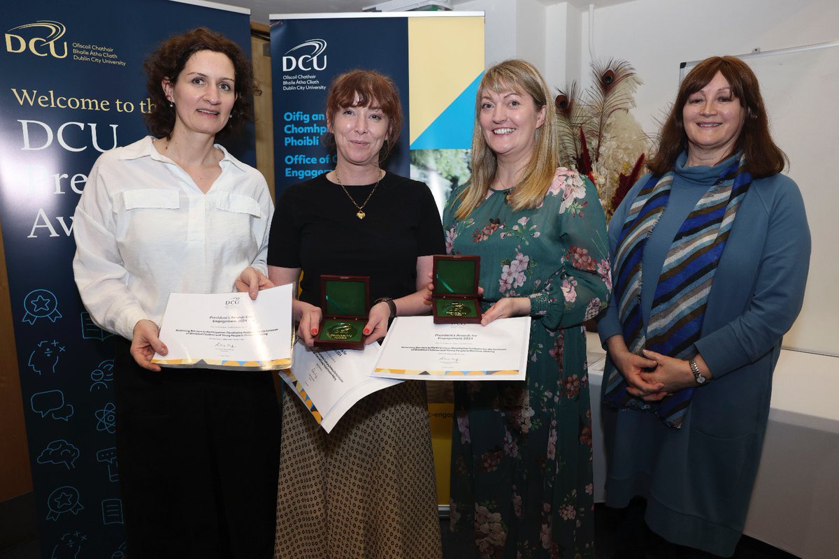 @daithideroiste @BusinessDCU @DCU_IoE @DCUFSH @HumanitiesDCU @dcucomputing @DCUEngineering @DCUEdTrust @DCUAlumni @DCULIB @TeamDCU Congrats to Sylwia Kazmierczak-Murray and Kathryn O'Mahony from the School of Inclusive and Special Education @dcu_incl_spe and Alexis Carey, independent researcher, who have won the #DCUPresidentAwards for Engagement in the Staff category.