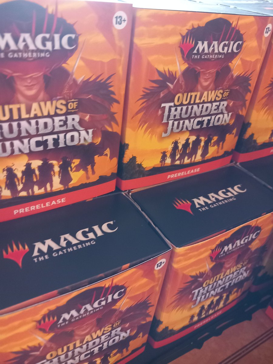 This weekend is Thunder Junction prerelease weekend. We have three events (Friday, Saturday or Sunday). Visit our website to book a place.