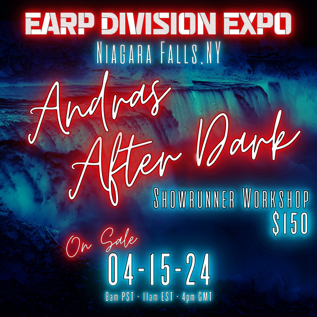 Join @emtothea on friday 17th May for her incredible showrunner workshop 'Andras After Dark'!™️ Tickets on sale 15th April! (8am pst - 11am est - 4pm gmt) earpdivisionexpo.ticketspice.com/special-events #EDE2024 #WetterThanEver #Vengeance #WynonnaEarp