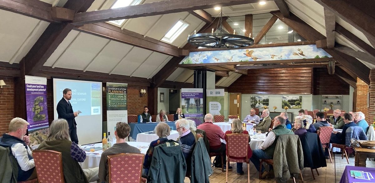 We've run three fantastic planning & development seminars this week, offering members the chance to hear from experts about the fiendishly complex planning system. Lots of great advice & tips, thanks to our partners @CatesbyEstates @rural_planning for your support #CLA @CLAtweets