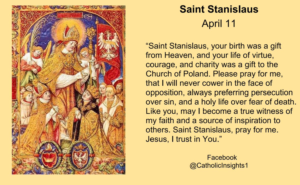 Saint Stanislaus pray for us!
#Catholic #CatholicTwitter #CatholicChurch #CatholicX #SaintStanislaus