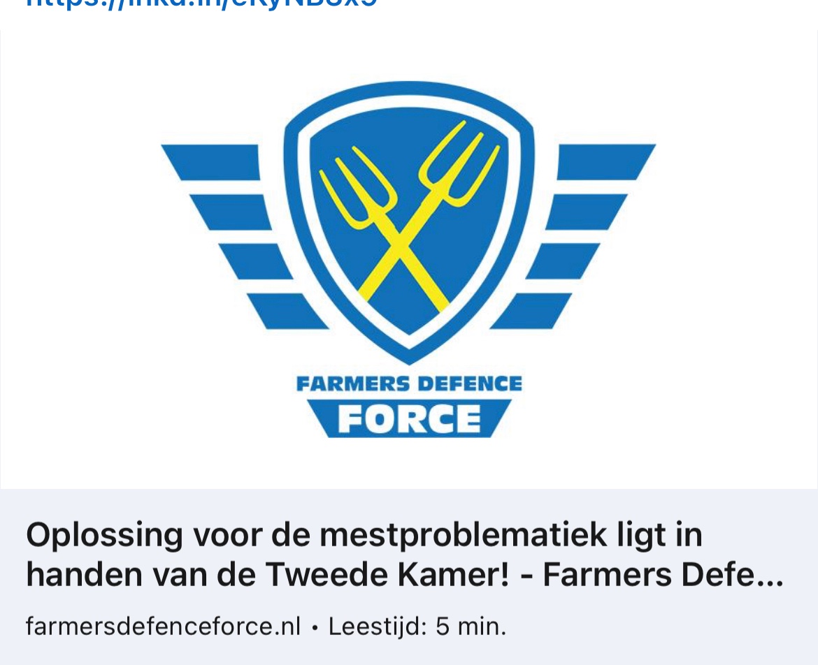 #Mestprobleem #TweedeKamer #Oplossen farmersdefenceforce.nl/oplossing-voor…