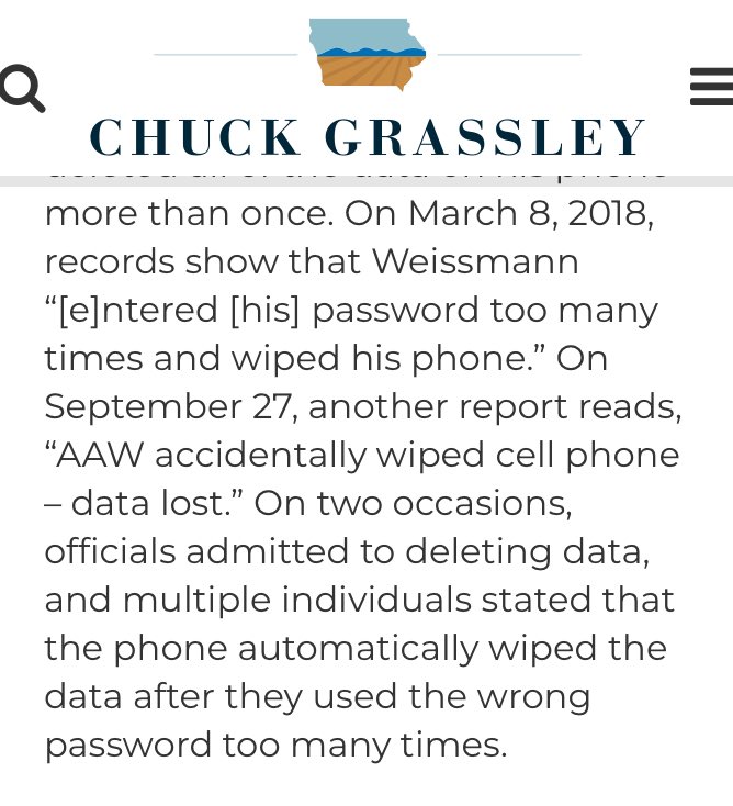 What does it say about Trump (and the US) that certain swampy people were never held accountable for destroying evidence during Trump’s time in office?