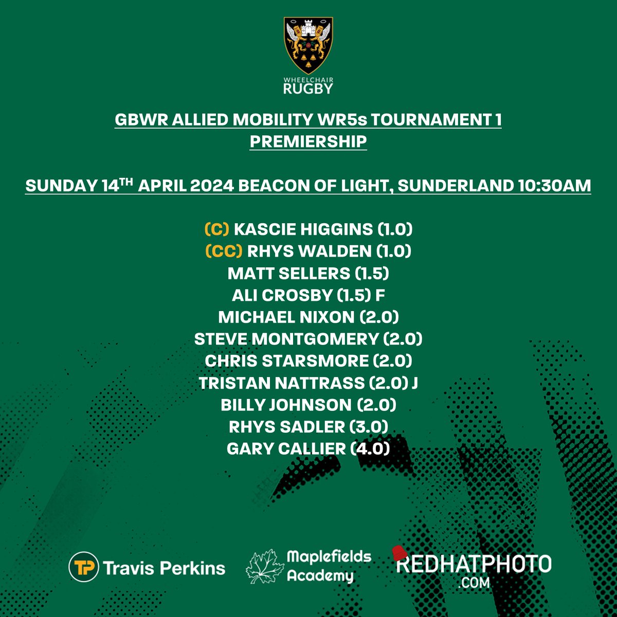 Good luck to all the players making the journey this weekend to the <a href="/gbwrnews/">Great Britain Wheelchair Rugby</a> Allied Mobility WR5s 💪 #wheelchairrugby #WR5s

Thank you for the continued support <a href="/redhatphoto/">Claire Jones</a> <a href="/TravisPerkinsCo/">Travis Perkins</a> <a href="/MaplefieldsAcad/">Maplefields Academy</a> 🙏❤️ #grateful #community