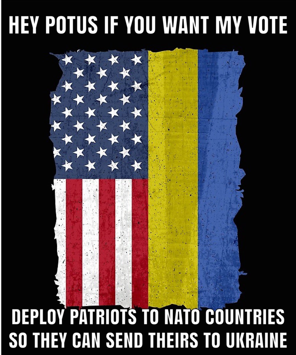 #NoPatriotsNoVote Biden can announce now that he’s deploying 7 Patriot batteries to following countries: Germany Greece Holland Poland Romania Spain Sweden Then have those countries transfer 1 or 2 their existing batteries to Ukraine No Congressional approval needed.