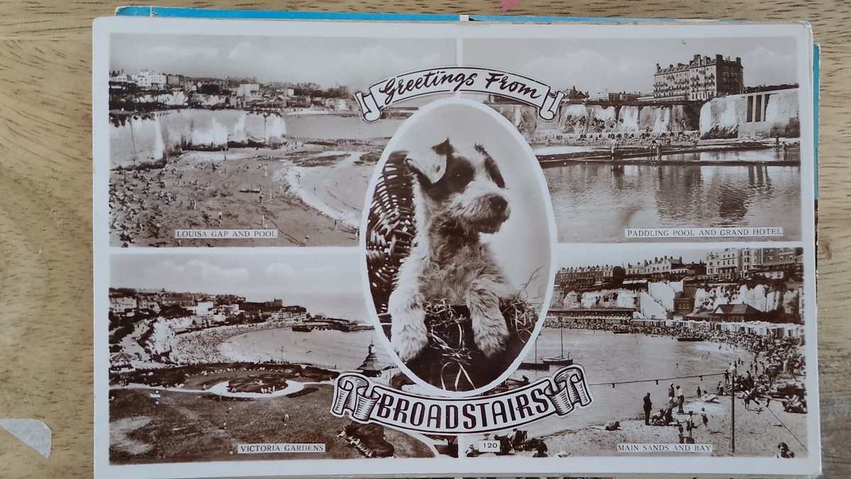 1951 postcard sent by 'Sheila' in #Broadstairs, where she was staying at 'Rothsay' on Pierremont Avenue: 'Every Wednesday evening they have a novelist's dancing competition' - only open to #novelists? what dances did they do?