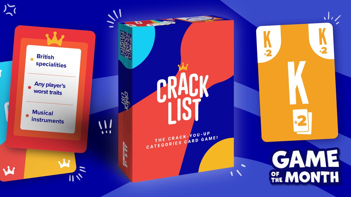 Musical instruments beginning with K:
Keyboard... Kazoo... KEYTAR?!?!
Crack List is our new #GameoftheMonth and it's like Categories and Uno had a very entertaining baby. 
For fast-paced fun for family or friends: bit.ly/49D2Amm