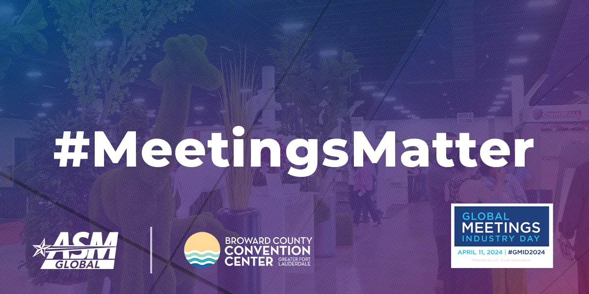 <a href="/browardcountycc/">Broward County Convention Center</a> is just a building without our partners including event planners, organizers and tourism professionals who help us make these events possible year-round!

Let's celebrate Global Meetings Industry Day in #FortLauderdale!

#GMID2024 #ASMGlobalActs <a href="/ASMGlobalLive/">ASM Global</a>