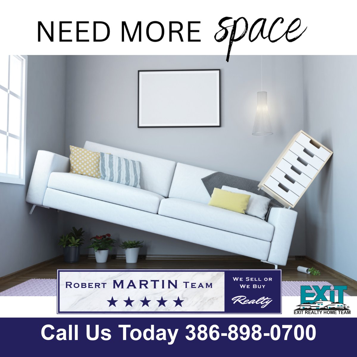 Need more space?
Call or text 386-898-0700 today and we will get to work for you!

#EXITRealtyHomeTeam #DaytonaBeachHomes #DaytonaBeaachRealEstate #HomesForSale #LuxuryHomes #WaterfrontHomes #LovEXIT #EXITRealty #curbappeal #icanhelpyoubuyorsell