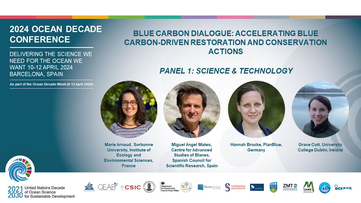 👉Join us in Barcelona for the UN Decade conference💙🌍🌳. I will give a talk on 'Embracing Global Diversity to Unlock Blue Carbon's Hidden Power' and be a panelist for the “Blue Carbon Dialogue: Accelerating blue carbon-driven restoration and conservation actions”.