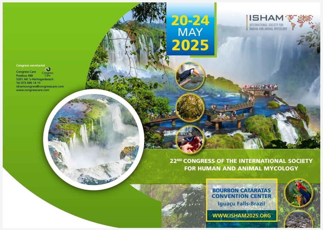 22nd Congress of the International Society for Human and Animal Mycology! A great opportunity to share experiences, knowledge and research with experts in the #mycology field, and also see the wonderful Iguaçu Falls!
