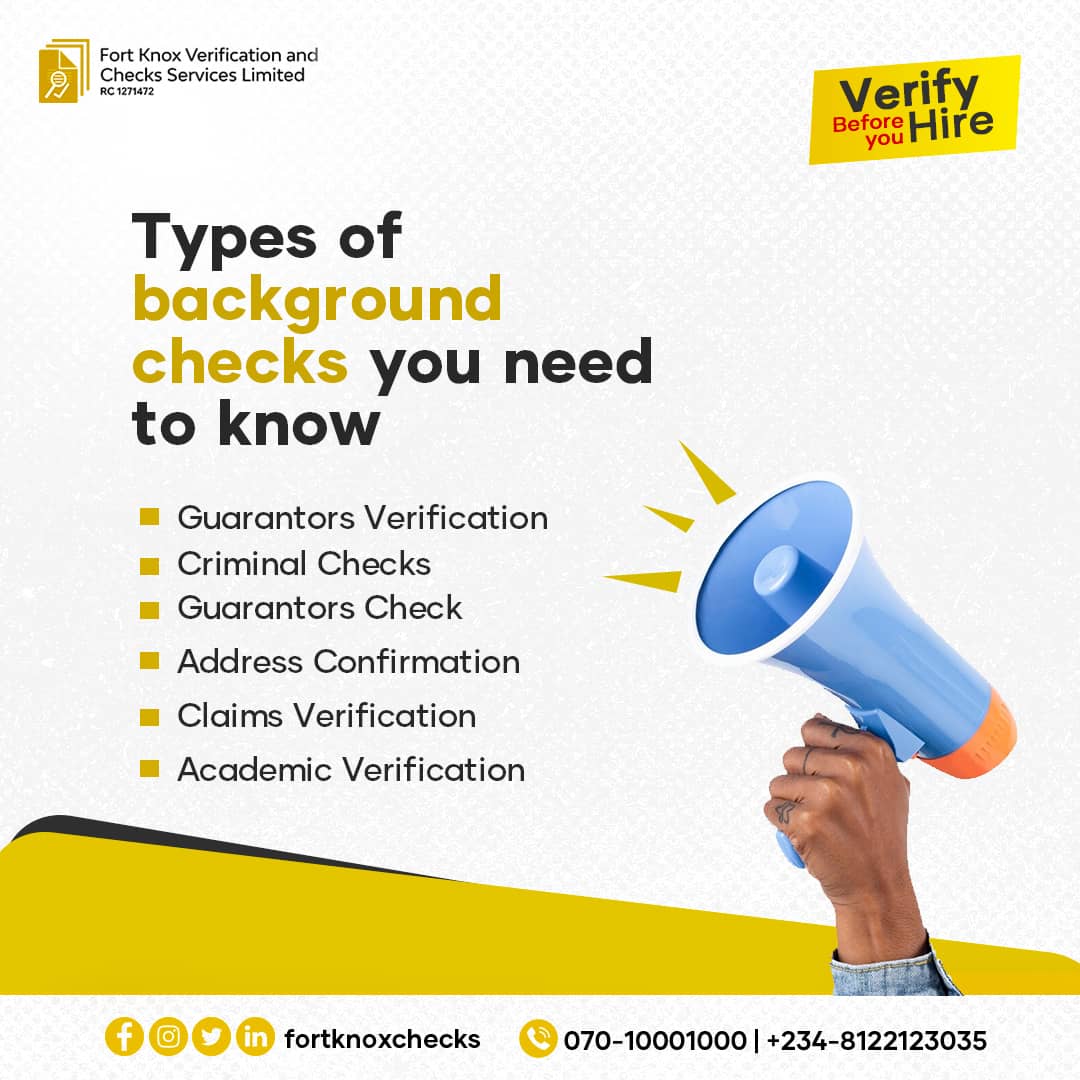 Unlocking the secrets behind background checks 🔍✨ Learn about the different types you need to know!

#verification #checks #fortknox #BackgroundCheck #StayInformed