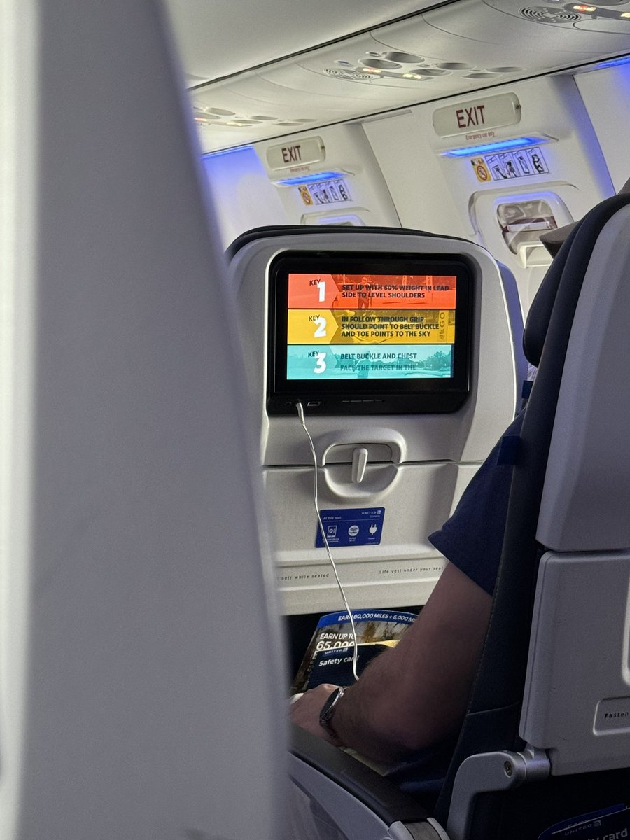 Jason Thurm (@jason_thurm01) on Twitter photo You know it’s <a href="/TheMasters/">The Masters</a> when people are watching instructional golfing videos on the flight. You know it’s <a href="/TheMasters/">The Masters</a> when people are watching instructional golfing videos on the flight.