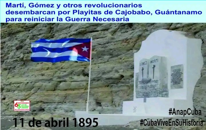 📍 Desembarco por Playitas de Cajobabo. Arribo de José Martí y Máximo Gómez a Cuba, por Playitas de Cajobabo para incorporarse a la lucha por la independencia en 1895. #CubaViveEnHistoria #DeZurdaTeam @DeZurdaTeam_ @PartidoPCC