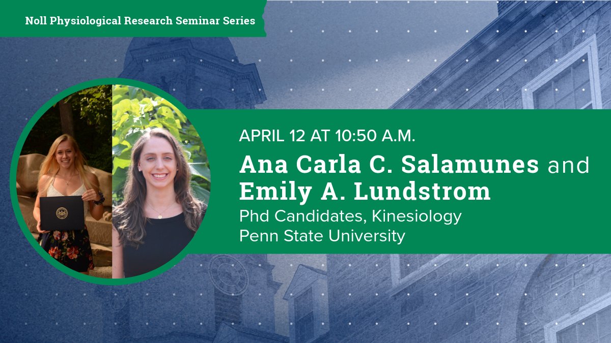 Excited to hear from brilliant PhD candidates at the Women's Health and Exercise Lab at tomorrow's Noll Seminar! Don't miss out on their groundbreaking research. Visit ow.ly/U4BN50RcvFv for more information.