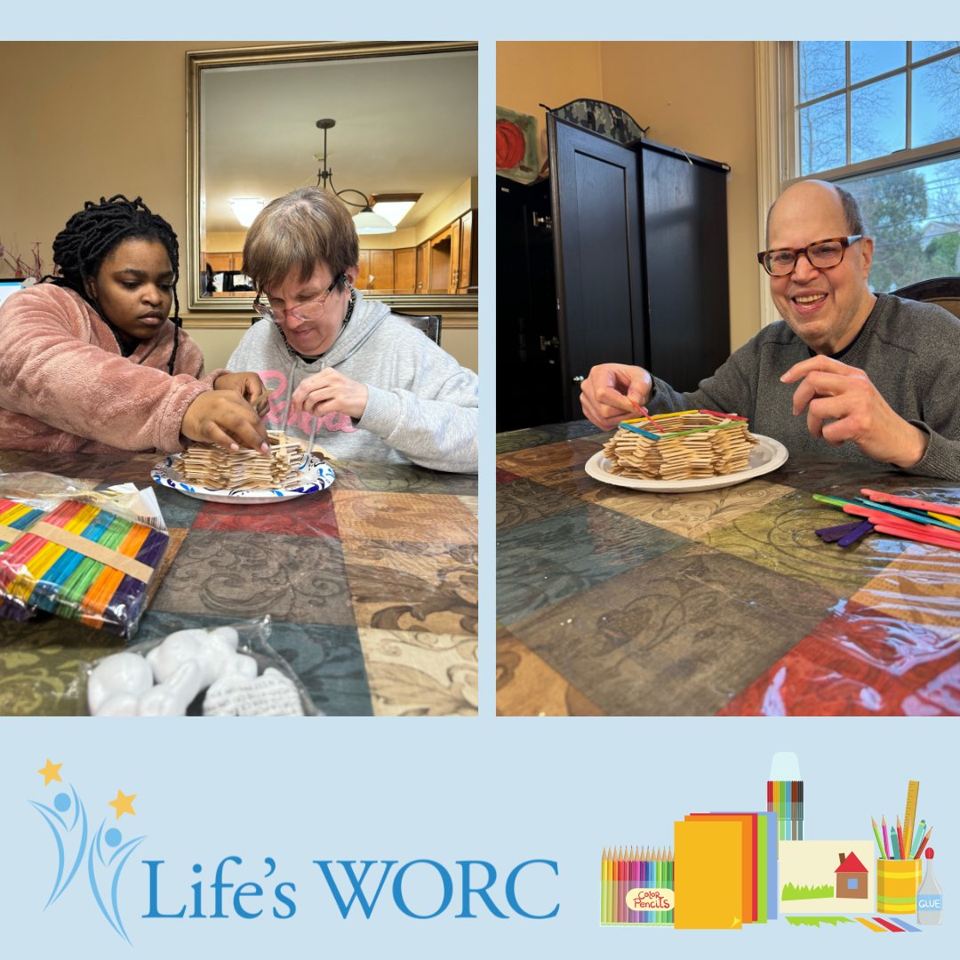 The gloomy weather doesn't get us down! Our Hauppauge residents enjoy keeping busy working on spring crafts.