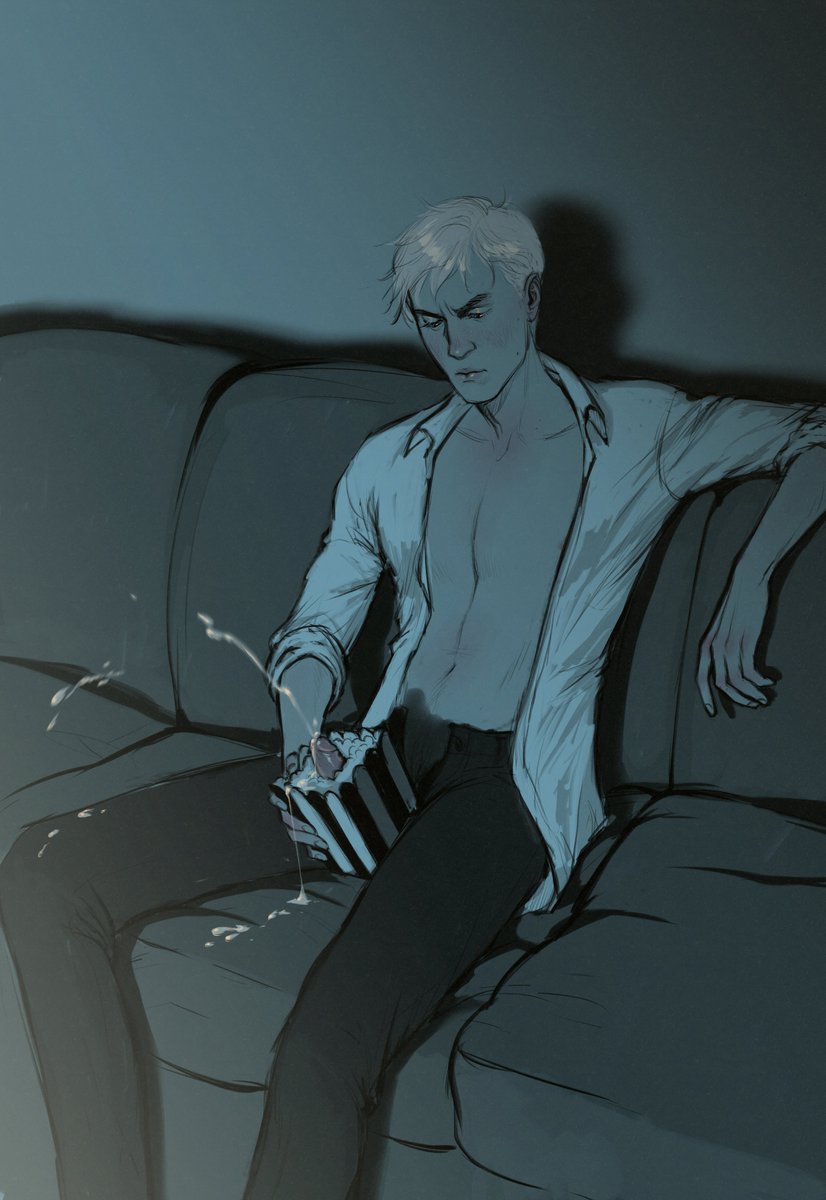 kev_nsfw's tweet photo. It's another @mouth_crazy commission because SHE MAKES THE BEST ART
(ALSO HER COMMS ARE OPEN GO CHECK IT OUT)

Harry told Draco about the whole dick-in-popcorn thing. Draco figured he'd do it as a surprise for Harry, leaking while waiting. The moment Harry walked in tho he came. https://t.co/V71uzIrGCP