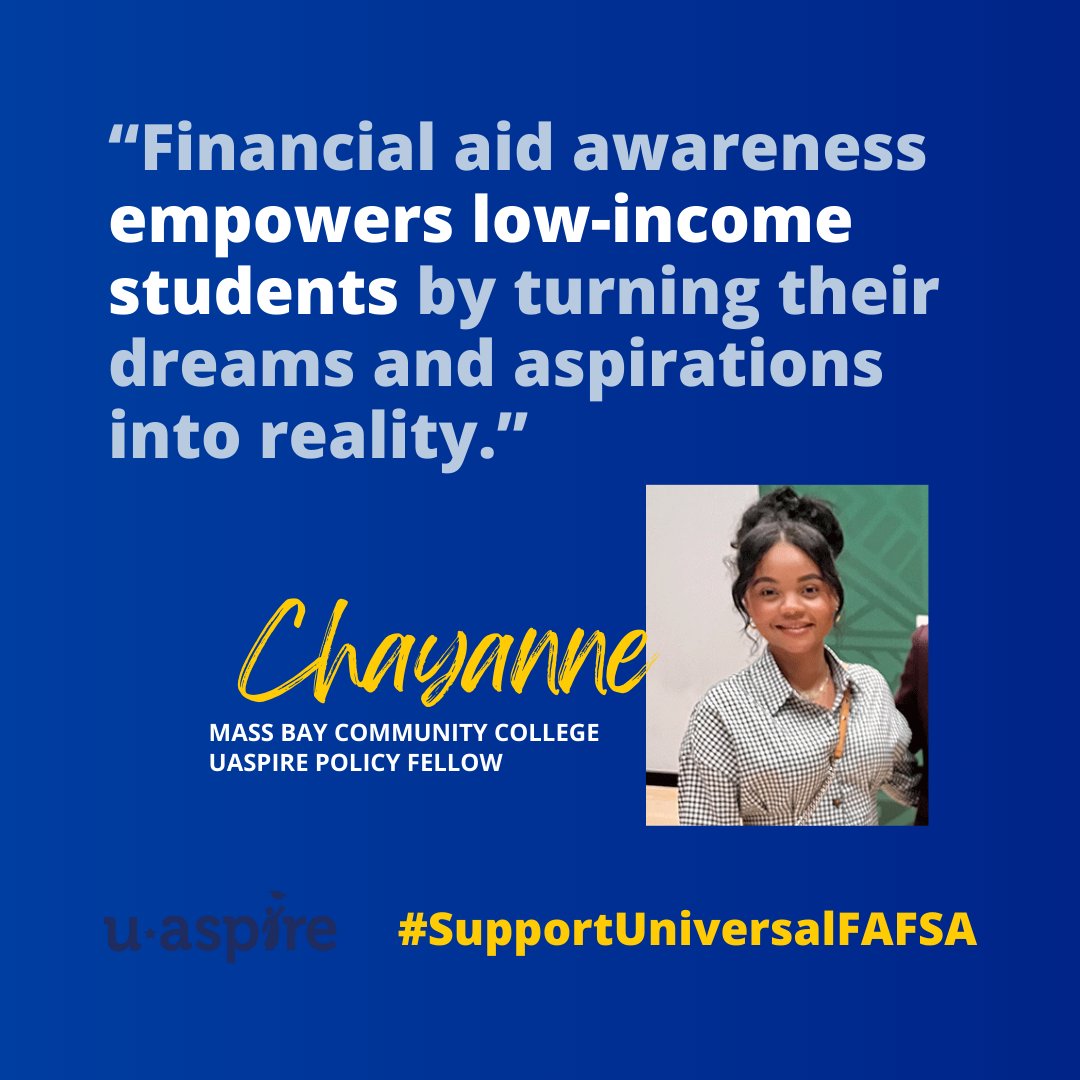 👉 Students who complete the FAFSA by the end of their senior year are 84% more likely to enroll in college. By acting now to #SupportUniversalFAFSA, the New York & Massachusetts legislatures can ensure that each state’s most vulnerable students are accessing financial aid