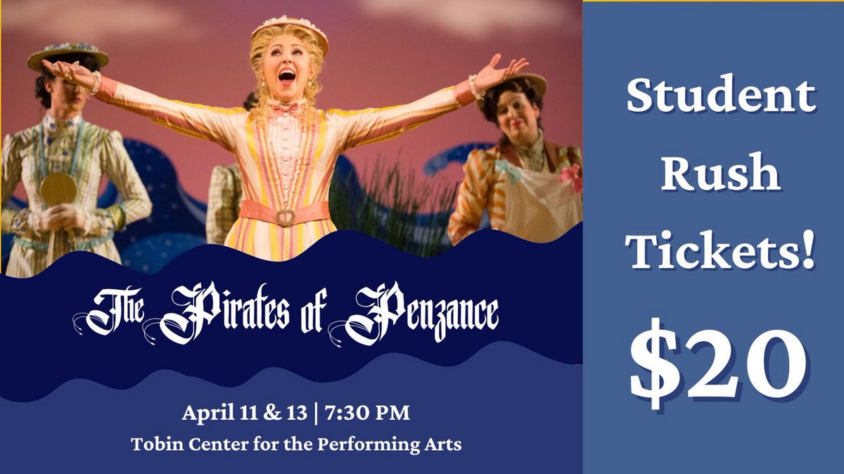 Limited student rush tickets are available for tonight's performance. Starting at 7:00 PM students can show their ID at the box office to purchase a ticket. The show is very close to selling out so tickets are only available on a first come, first serve basis.