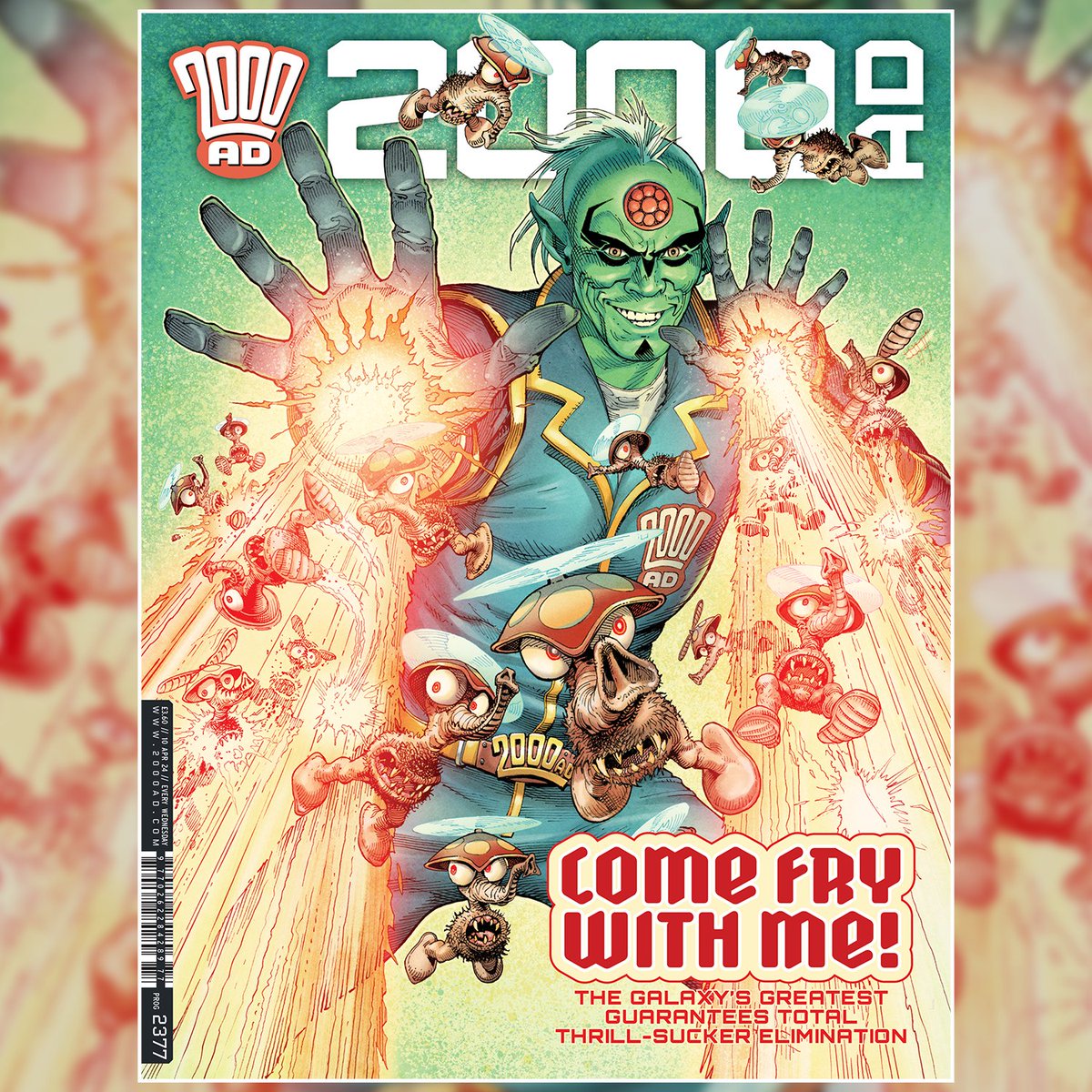 'Oh, it’s a fine time with 2000 AD right now.' @TheComicon take a look through all five stories featured in 2000 AD Prog 2377, out now! bit.ly/3vSirj1