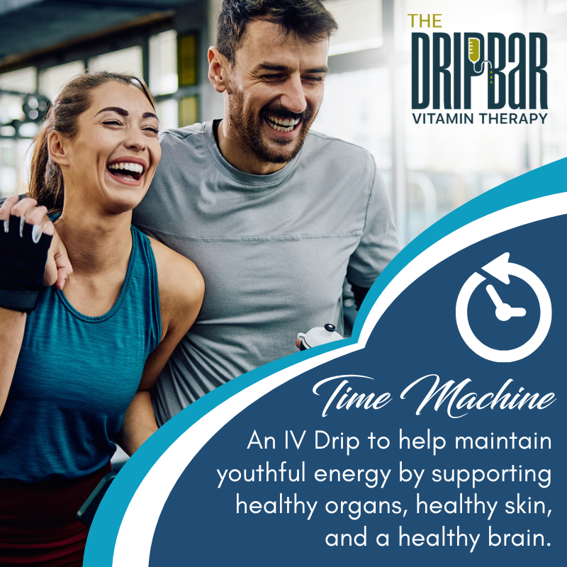 The Time Machine draws out harmful toxins and supports healthy skin, a healthy mind, and overall wellness. (Not intended to diagnose, treat, cure, or prevent any disease. Please see FDA Disclaimer on our website.) #TheDRIPBaRLeesSummit #LeesSummit