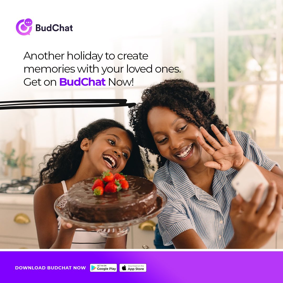 BudChat provides you the best experience to keep you in the loop with friends, family and finance. 

Create memories, conserve money and enjoy the holiday season.
#budchat #stayconnected #familyfirst #financefriendly #memorymaker #moneysaver #holidaycheer #festivefinances