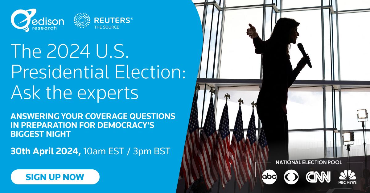 Join us on 30th April at 10:00am EST / 3:00pm BST as a team of experts from @Reuters, Edison Research and @USATODAY, provide insight on how election night works and why Reuters is best placed to support your coverage plans during this pivotal year: buff.ly/4cQZCgO